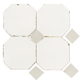 Mosaic House Moroccan tile Kora MJD 26-1 Polar White White  zellige, mosaic, zellij, field, pattern, glaze, simple, classic, octagonal 